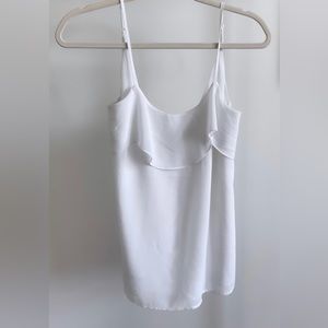 Flowy white adjustable strap top